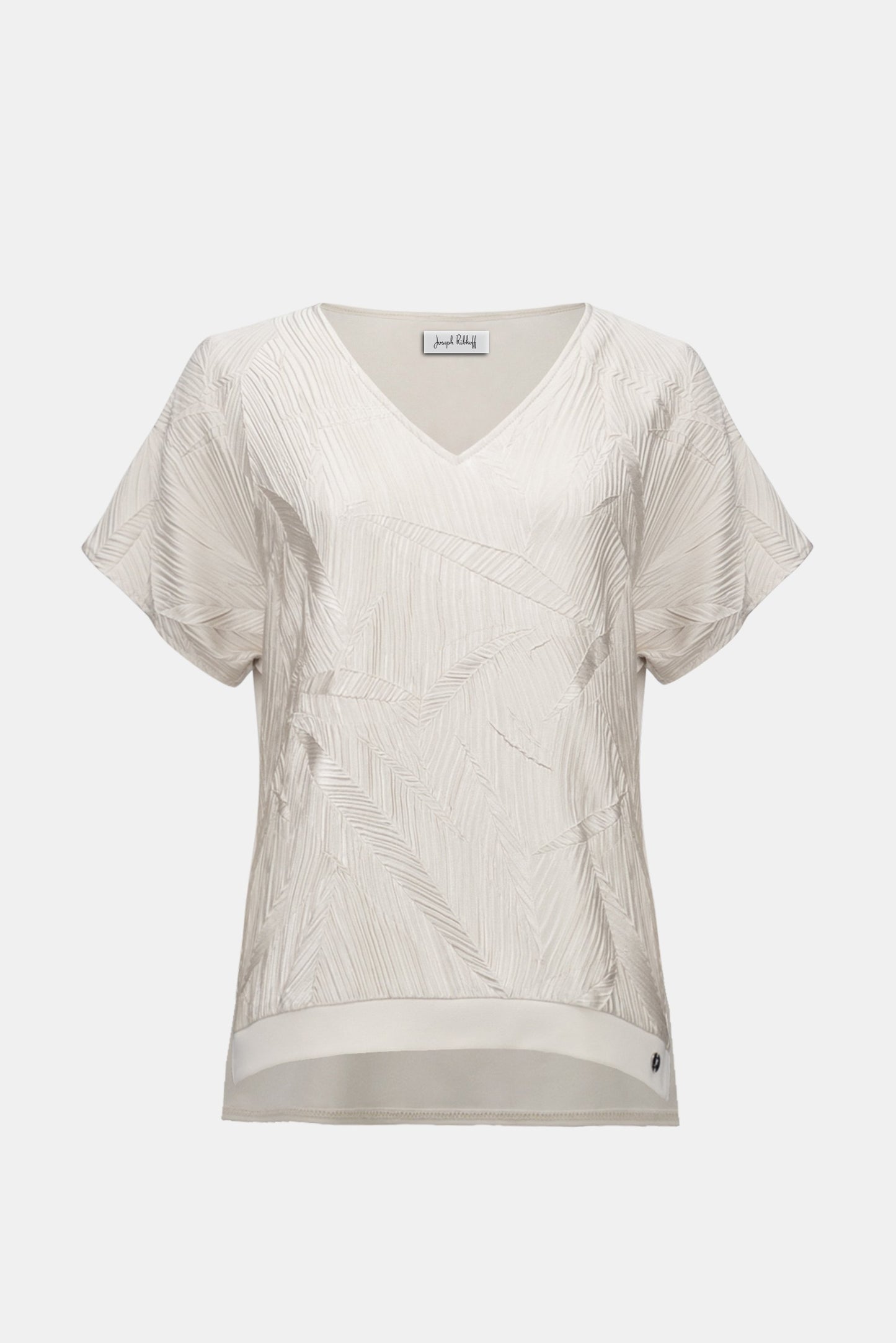 Pleated Satin Boxy Top With Silky Knit Back
261160