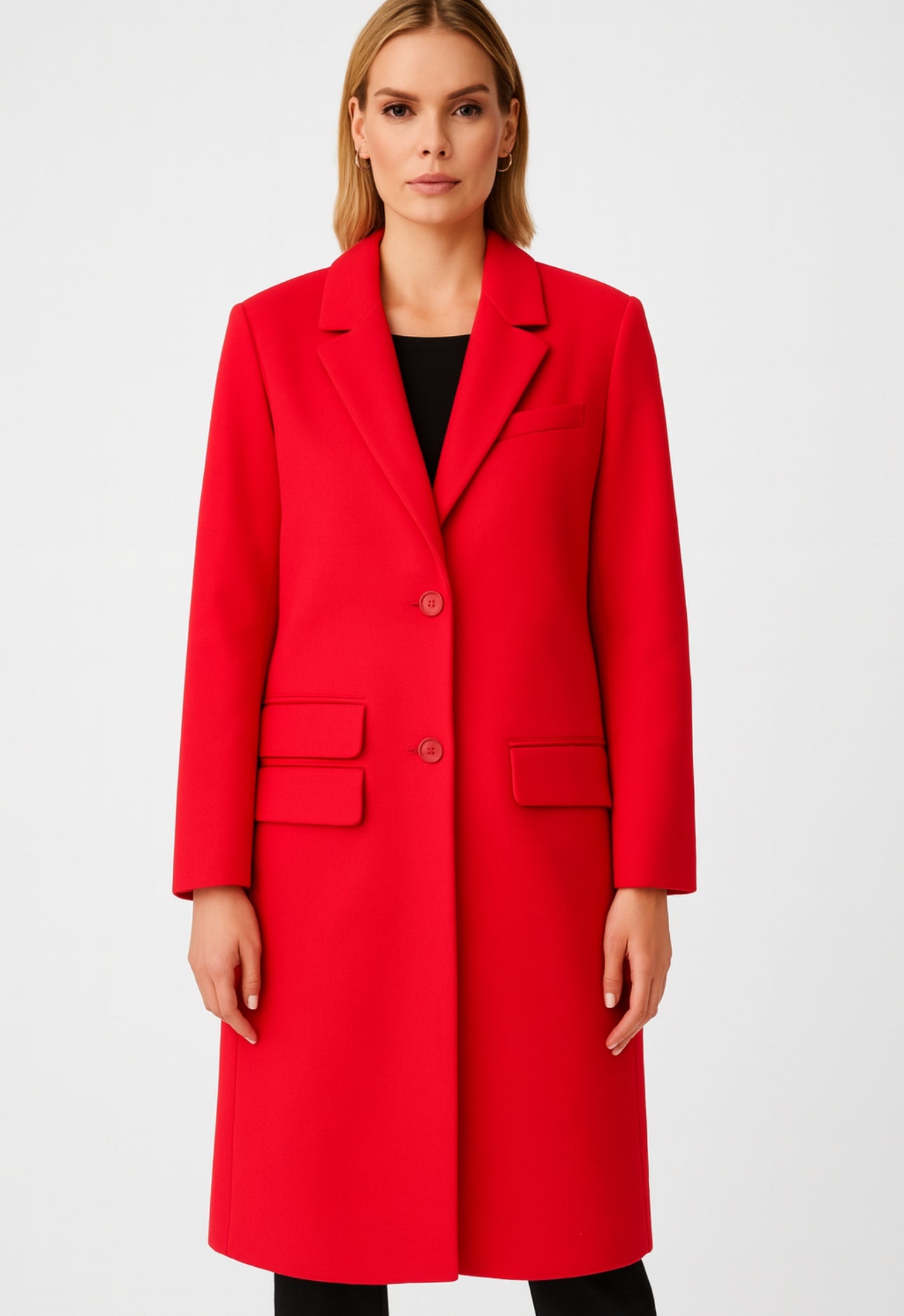 ARGGIDO RED TAILORED WOOL-BLEND COAT
