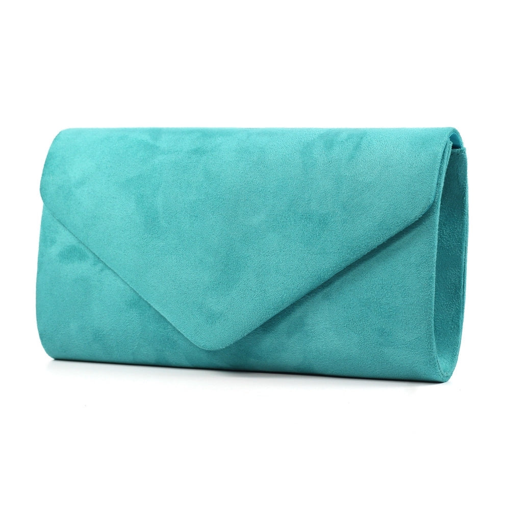 Lunar Amy Turquoise green clutch bag.