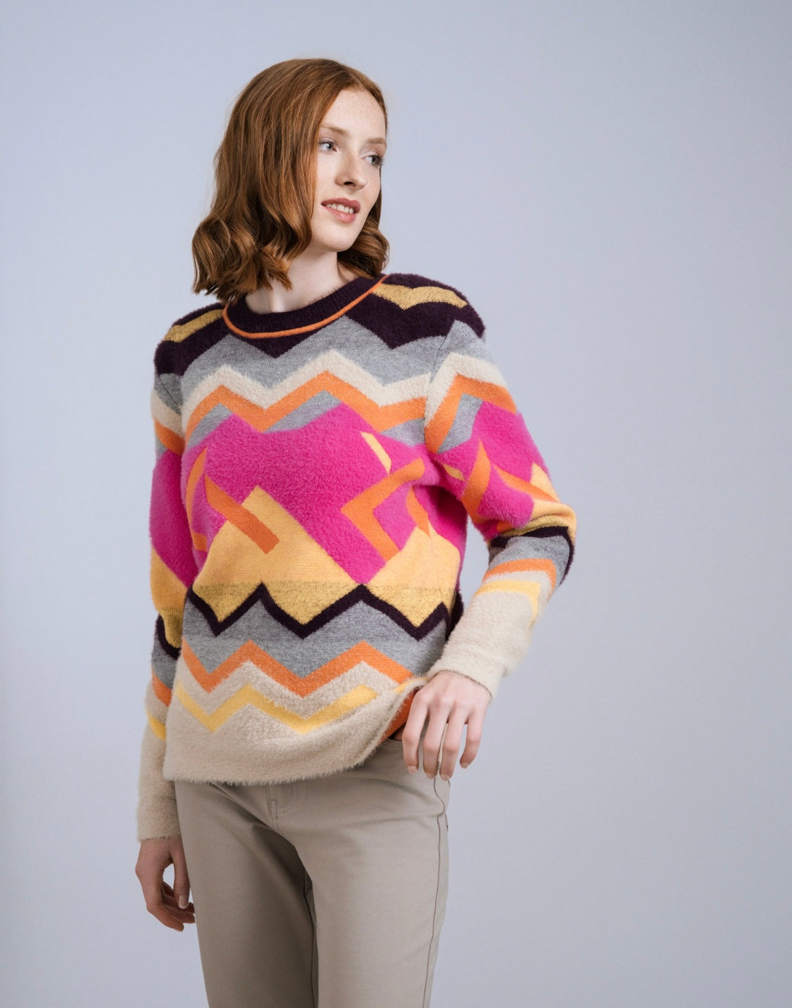 Scorzzo Chevron Knit Jumper