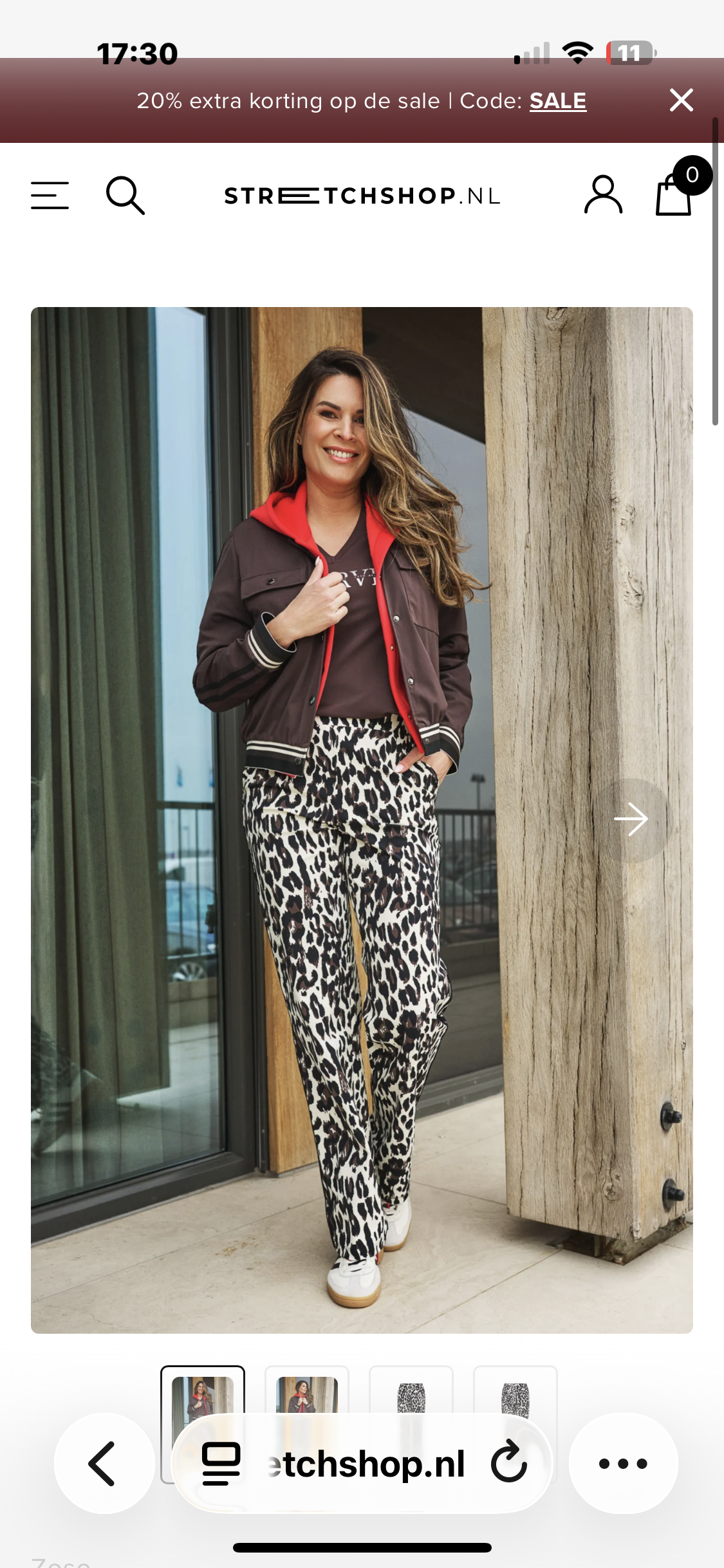 264 vesper Leopard Print trouser