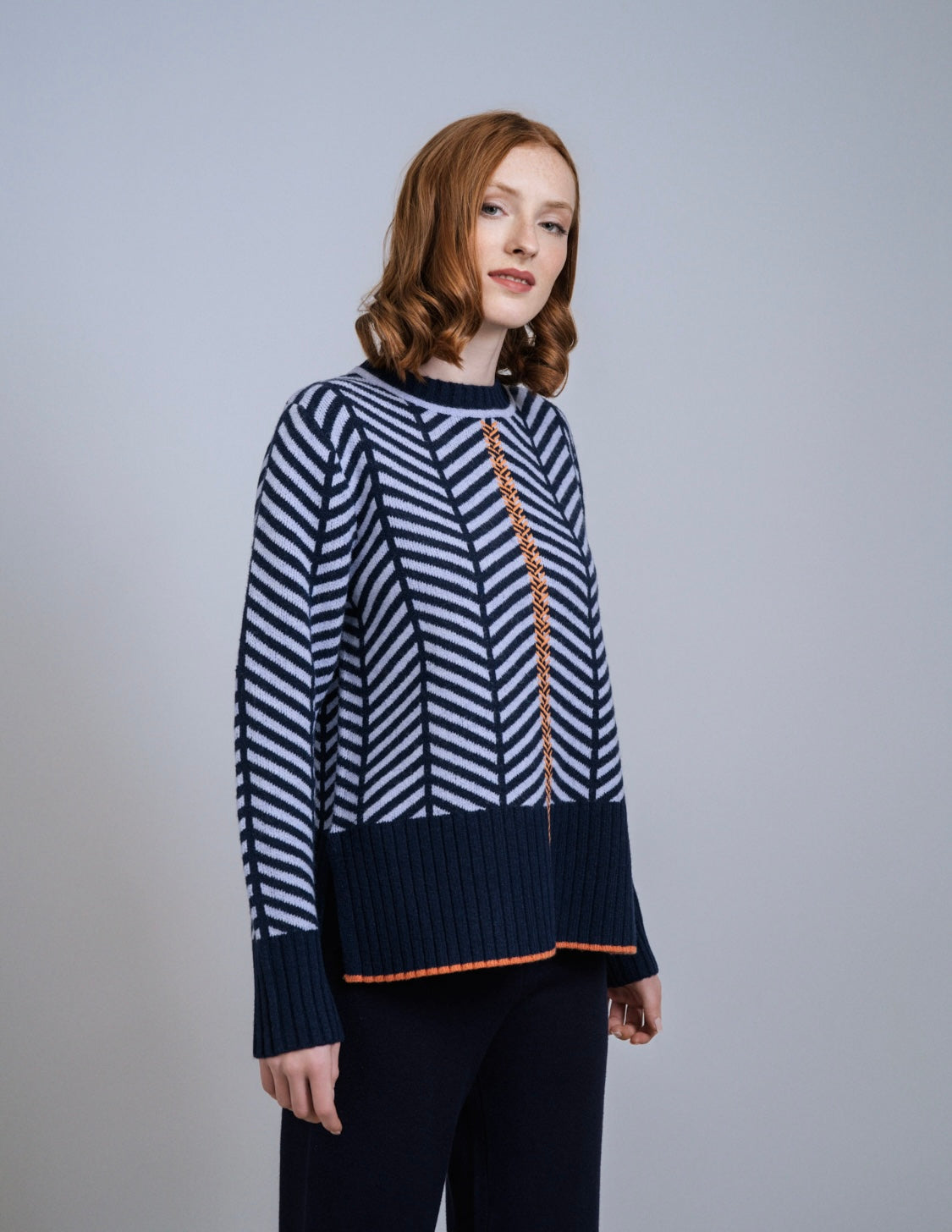 Scorzzo Chevron Knit Jumper – AW25/26
