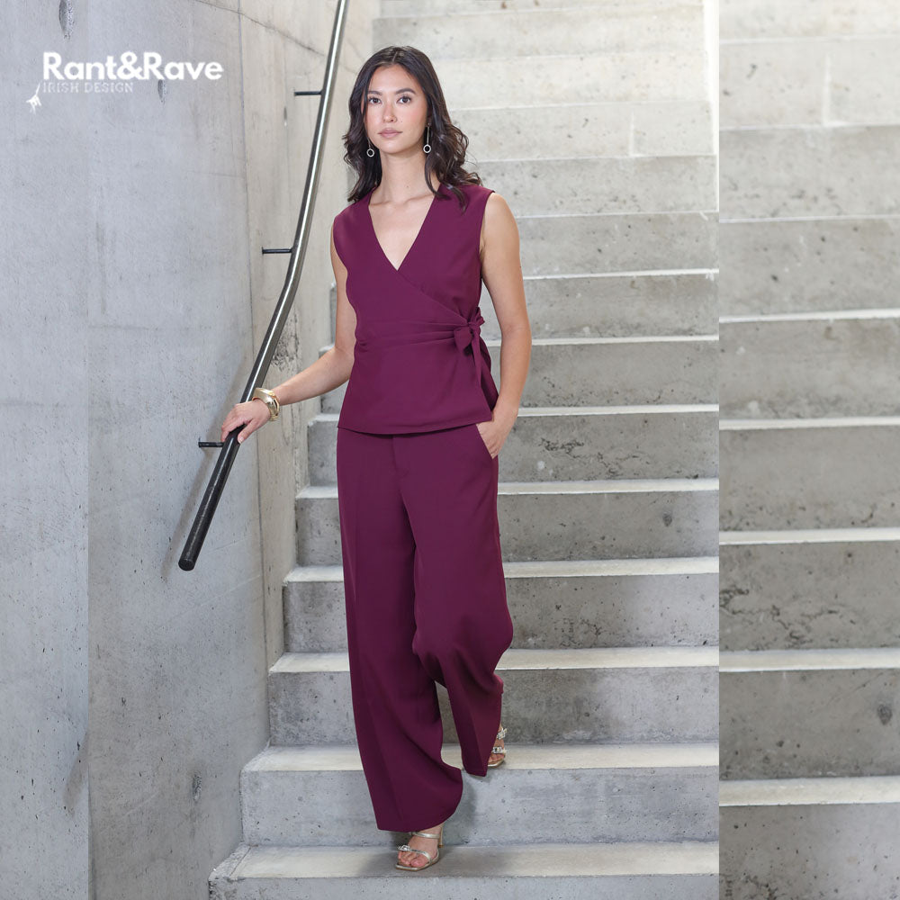 Rant & Rave Zabrina Waistcoat Cranberry