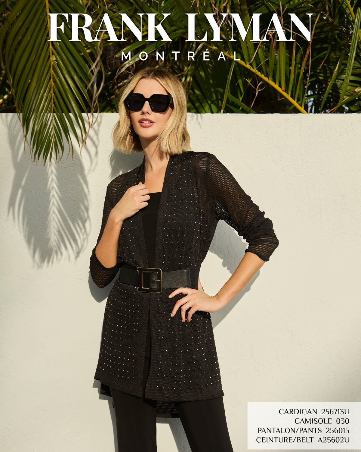 Frank Lyman Black Embellished Cardigan – 256713U