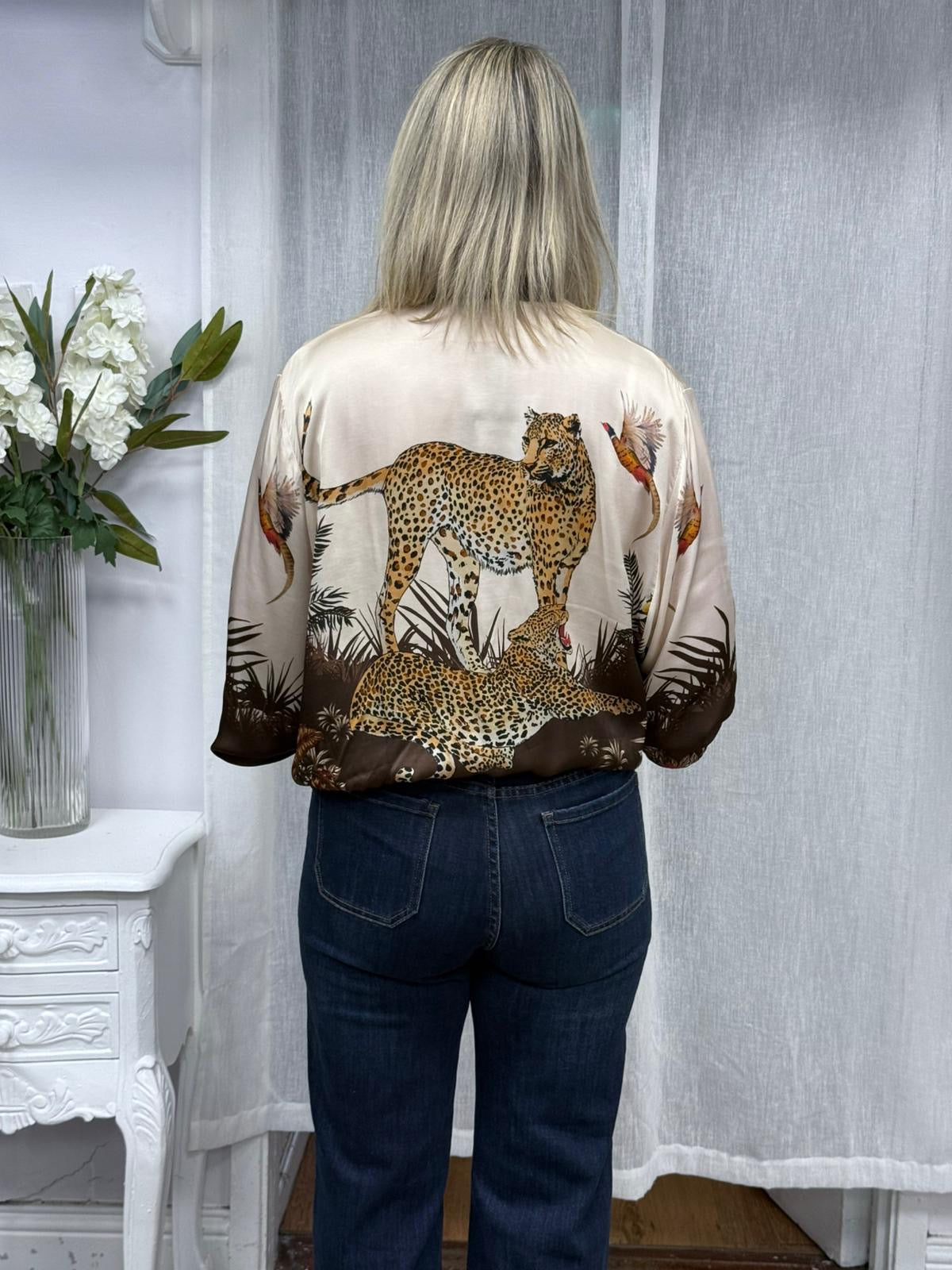 Ladies assorted clothing 8820 tiger tunic brown