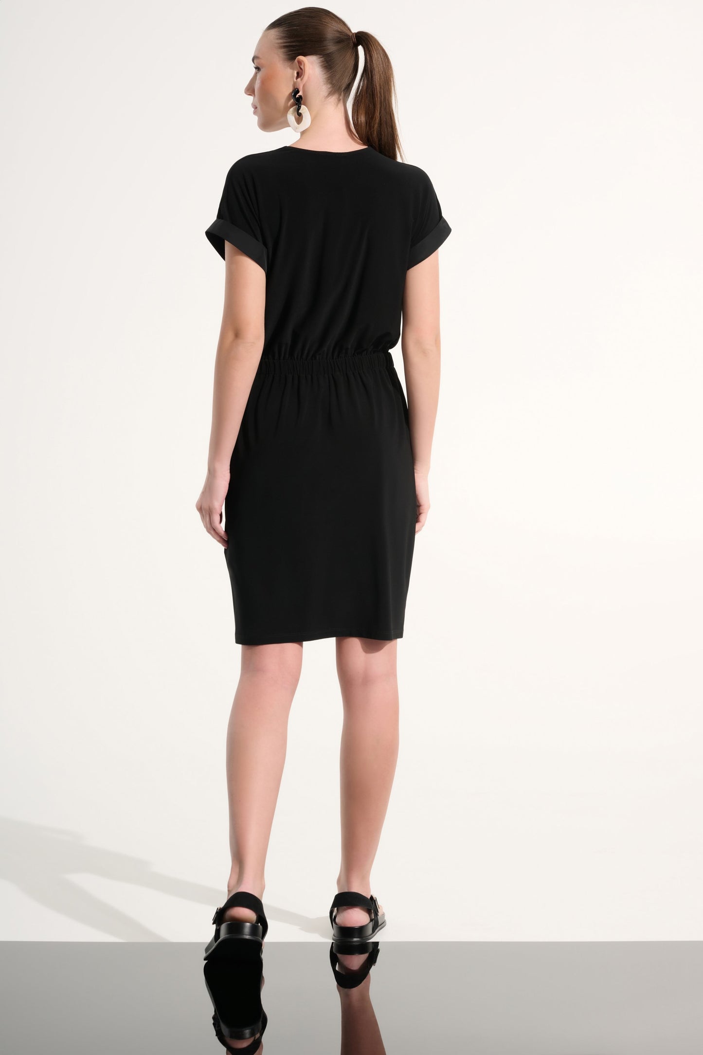 JOSEPH RIBKOFF Silky Knit And Memory Straight Wrap Dress 262630