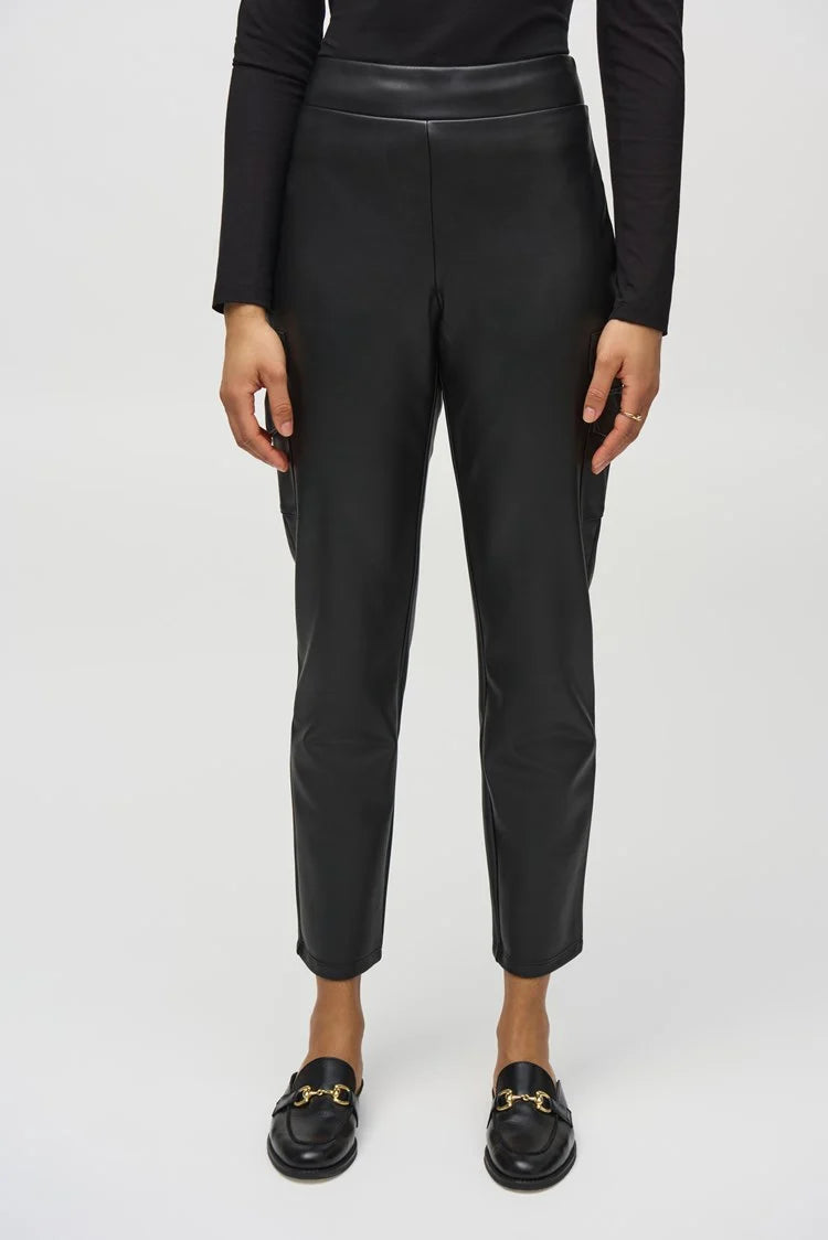 244939 Joseph ribkoff leatherette slim fit pull on pants