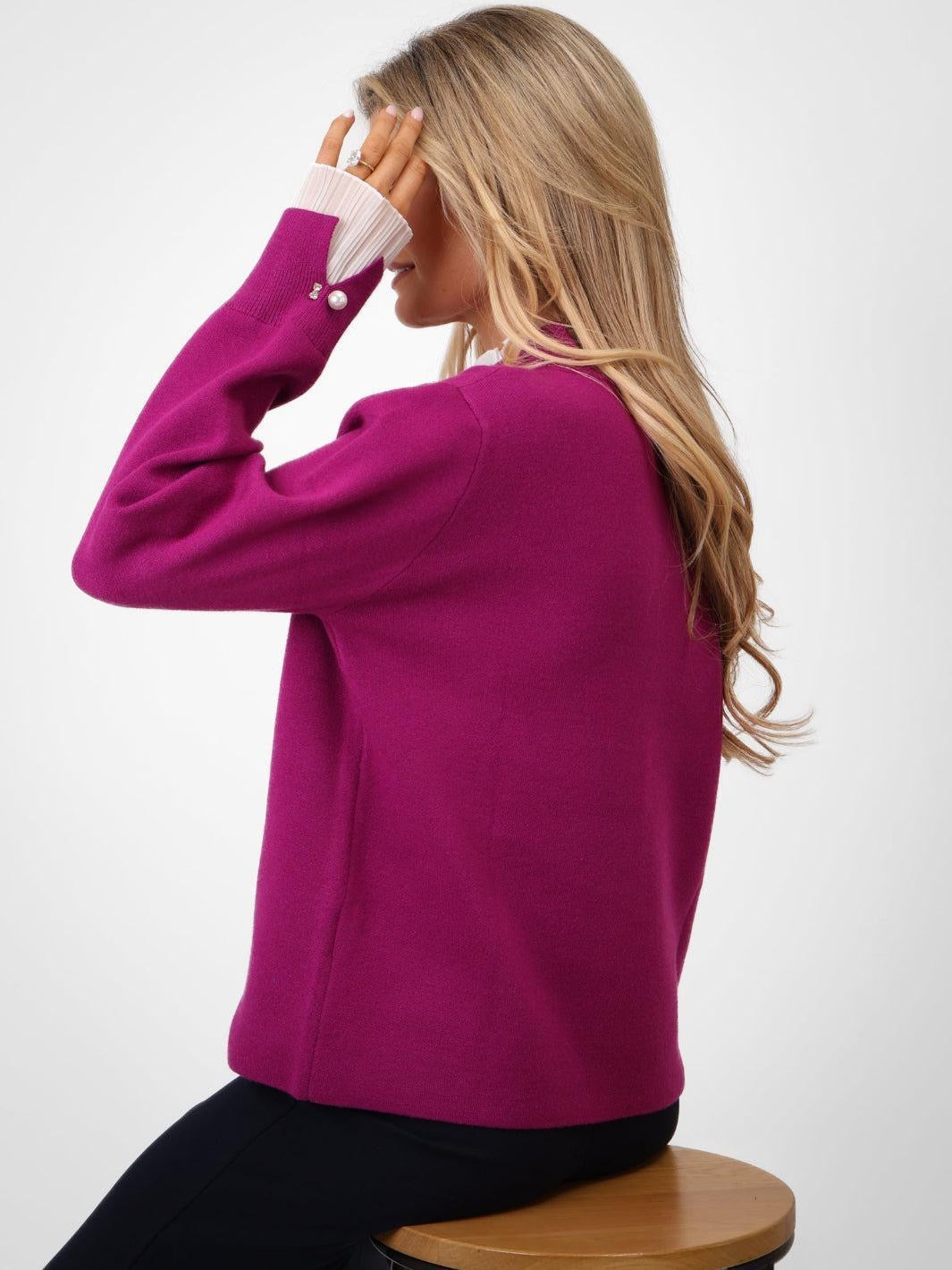 KATE & PIPPA GRACIE KNIT JUMPER IN PLUM