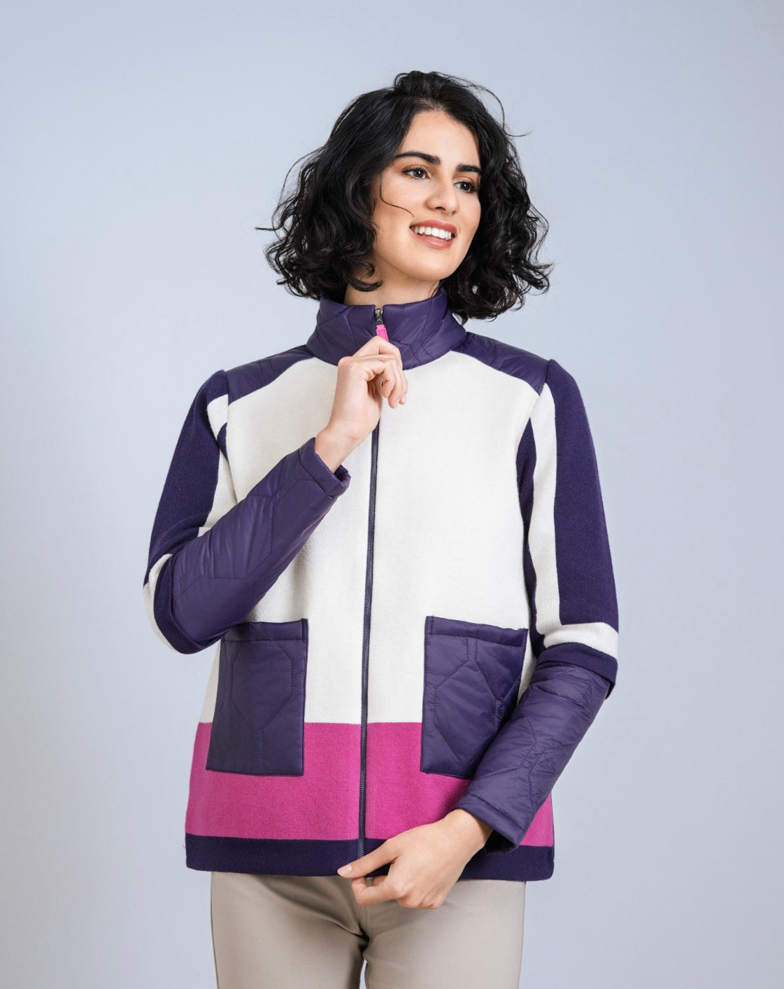 Scorzzo Chevron Knit Jacket