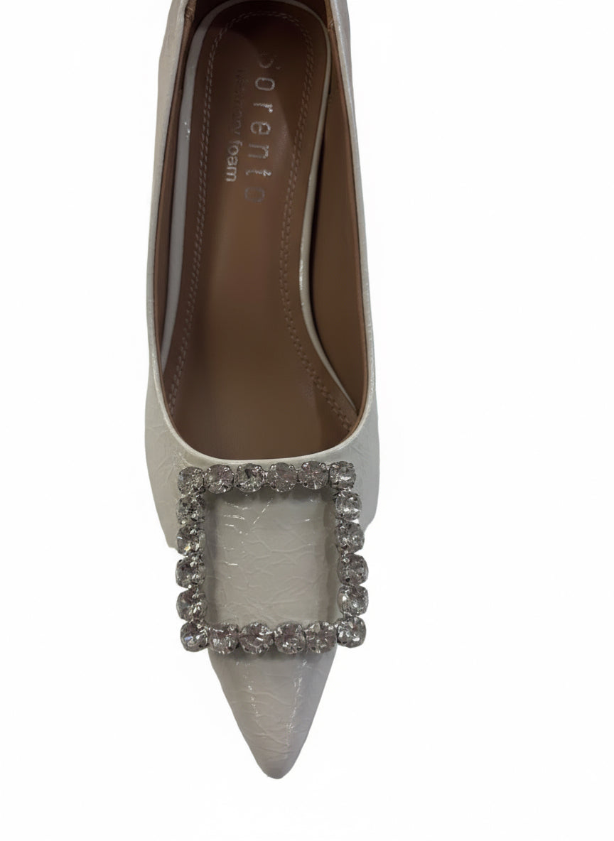 Sorento meadow point-pearl crackle heel