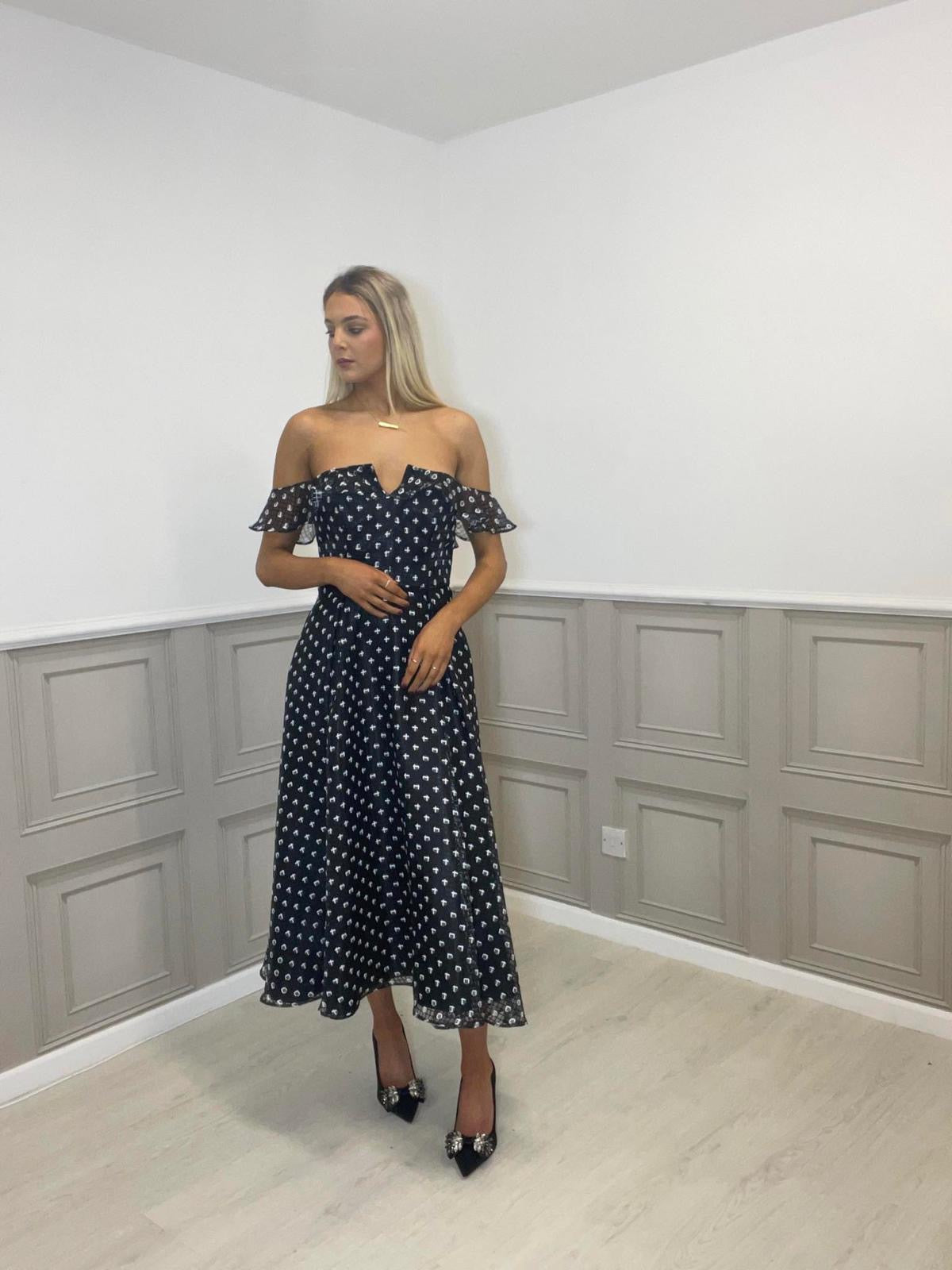 Carla Ruiz Off-Shoulder Dress, STRICTLY NO RETURNS OR REFUNDS ON SALE ITEMS