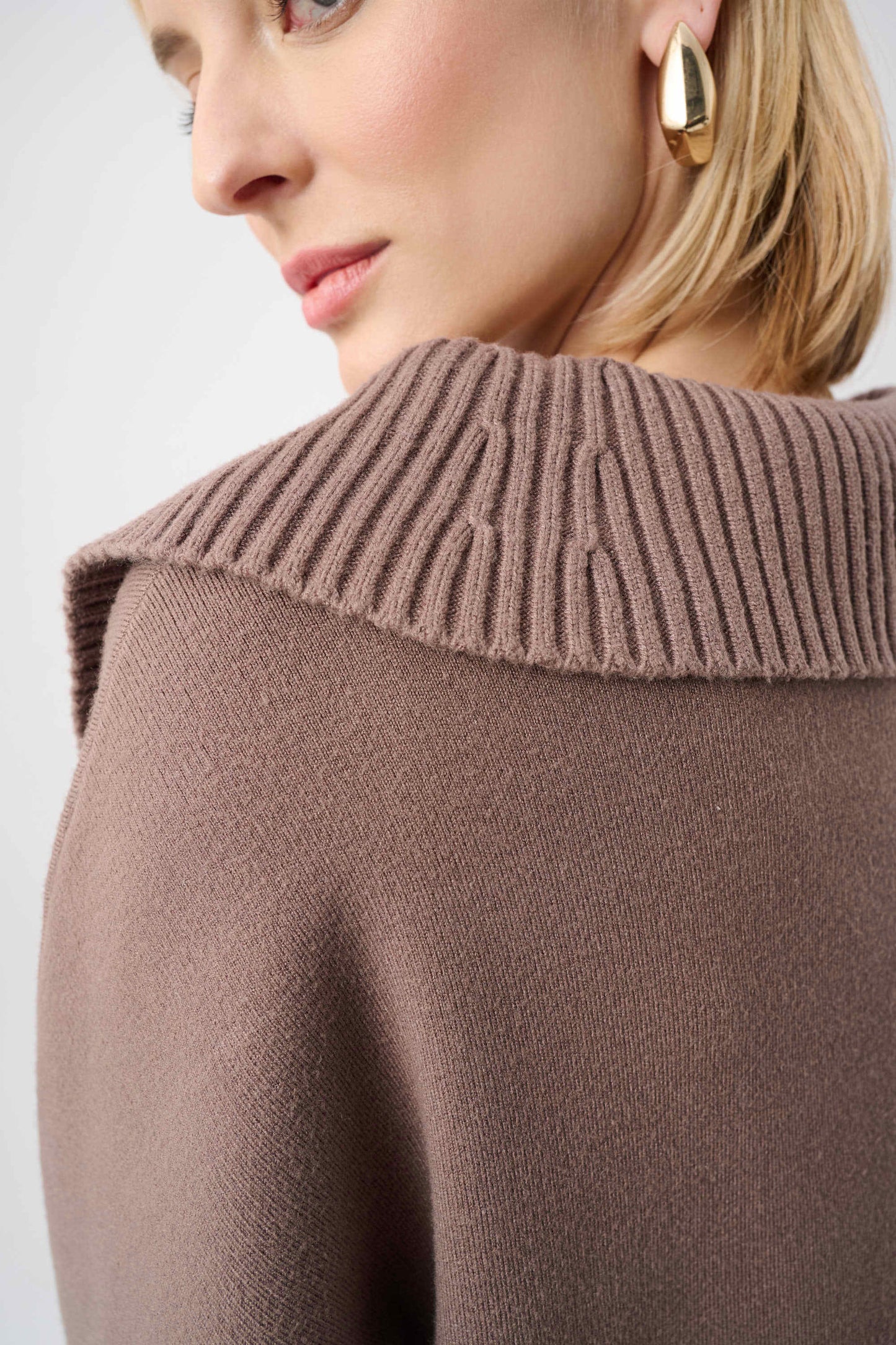 JOSEPH RIBKOFF Brushed Viscose And Nylon Shawl-Neck Sweater 263938