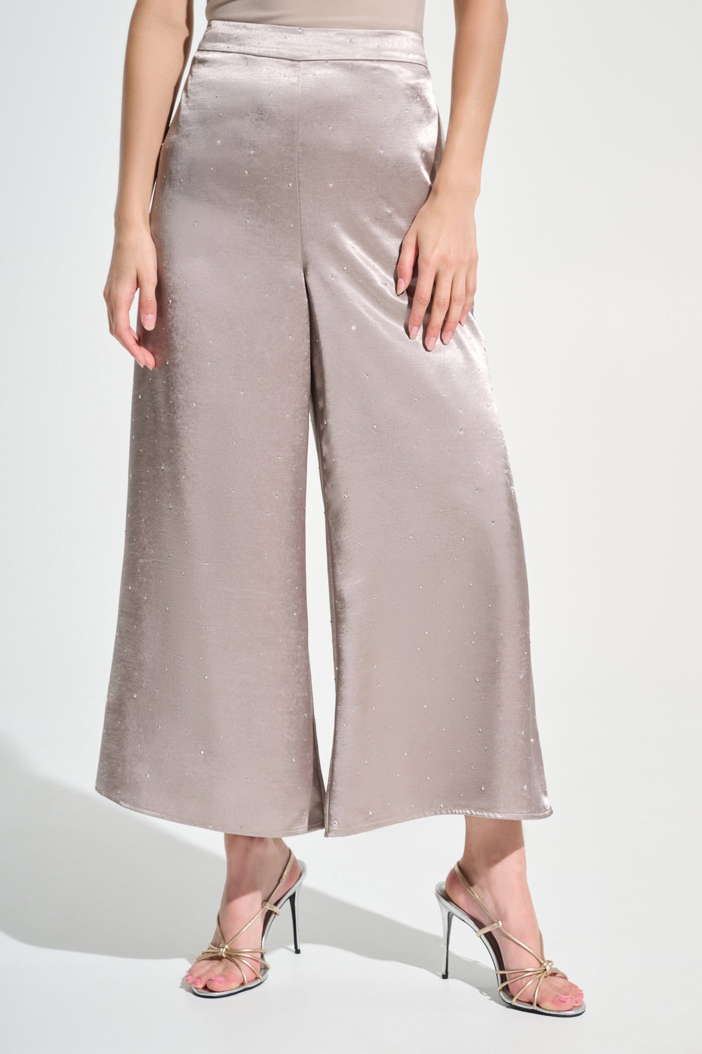 Signature | Satin Rhinestone Culotte Pants
262723