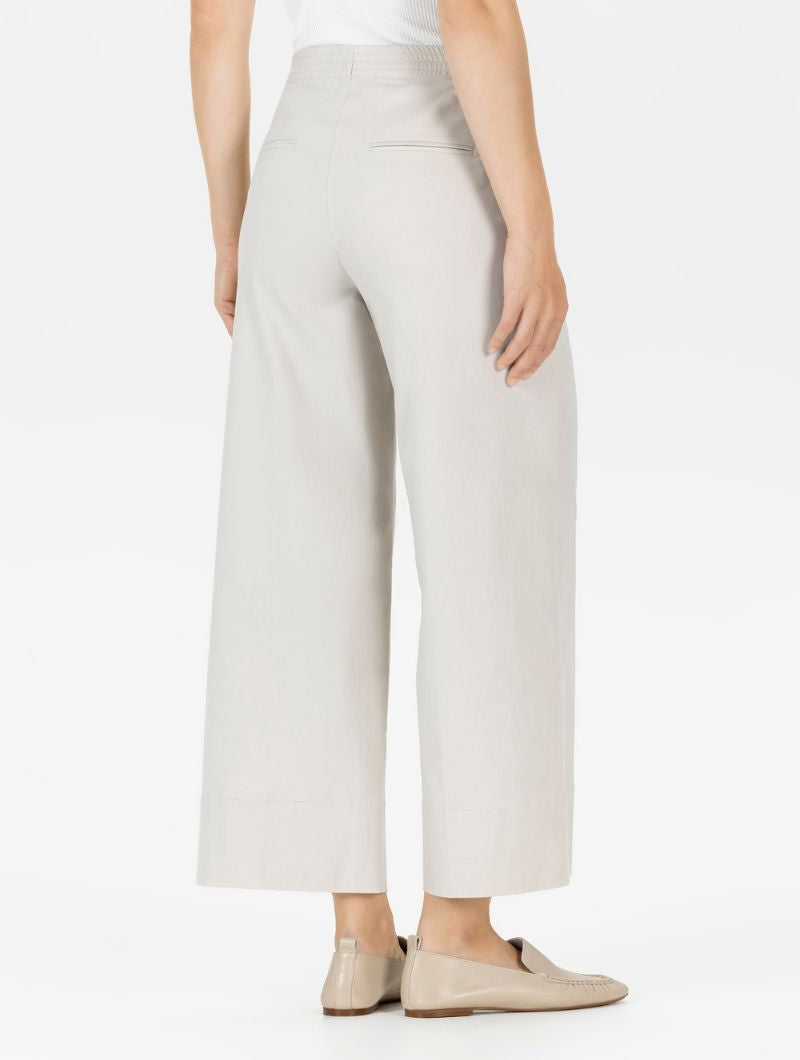 Fabienne3-700 Wide Leg Cropped Trousers in Chalk from Stehmann