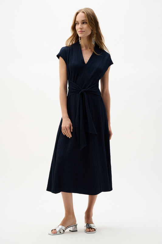 JOSEPH RIBKOFF Woven Seersucker Fit And Flare Dress 262026