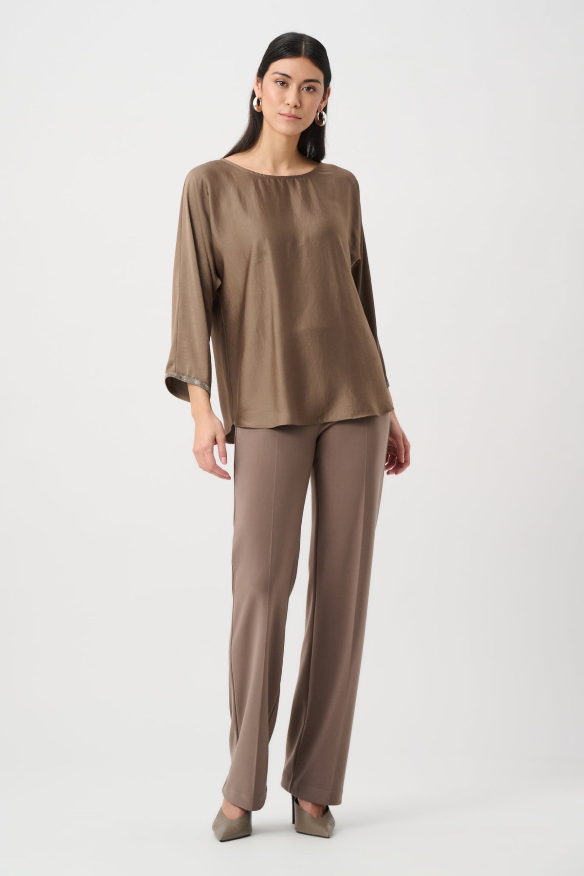 JOSEPH RIBKOFF FLARE HIGH-WAISTED TROUSERS STYLE 153088F26