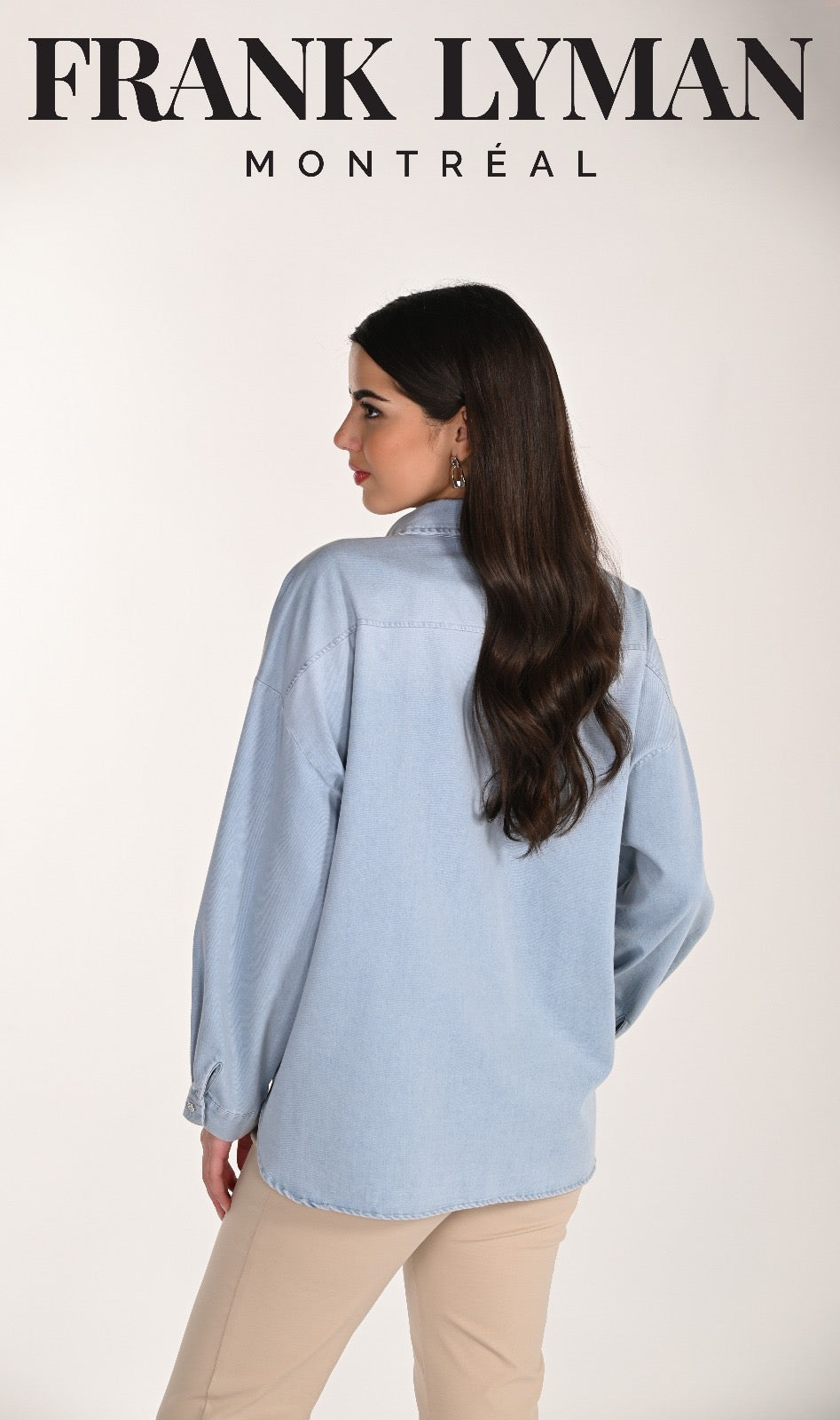 Frank Lyman Montréal – Embellished Denim Shirt 266582