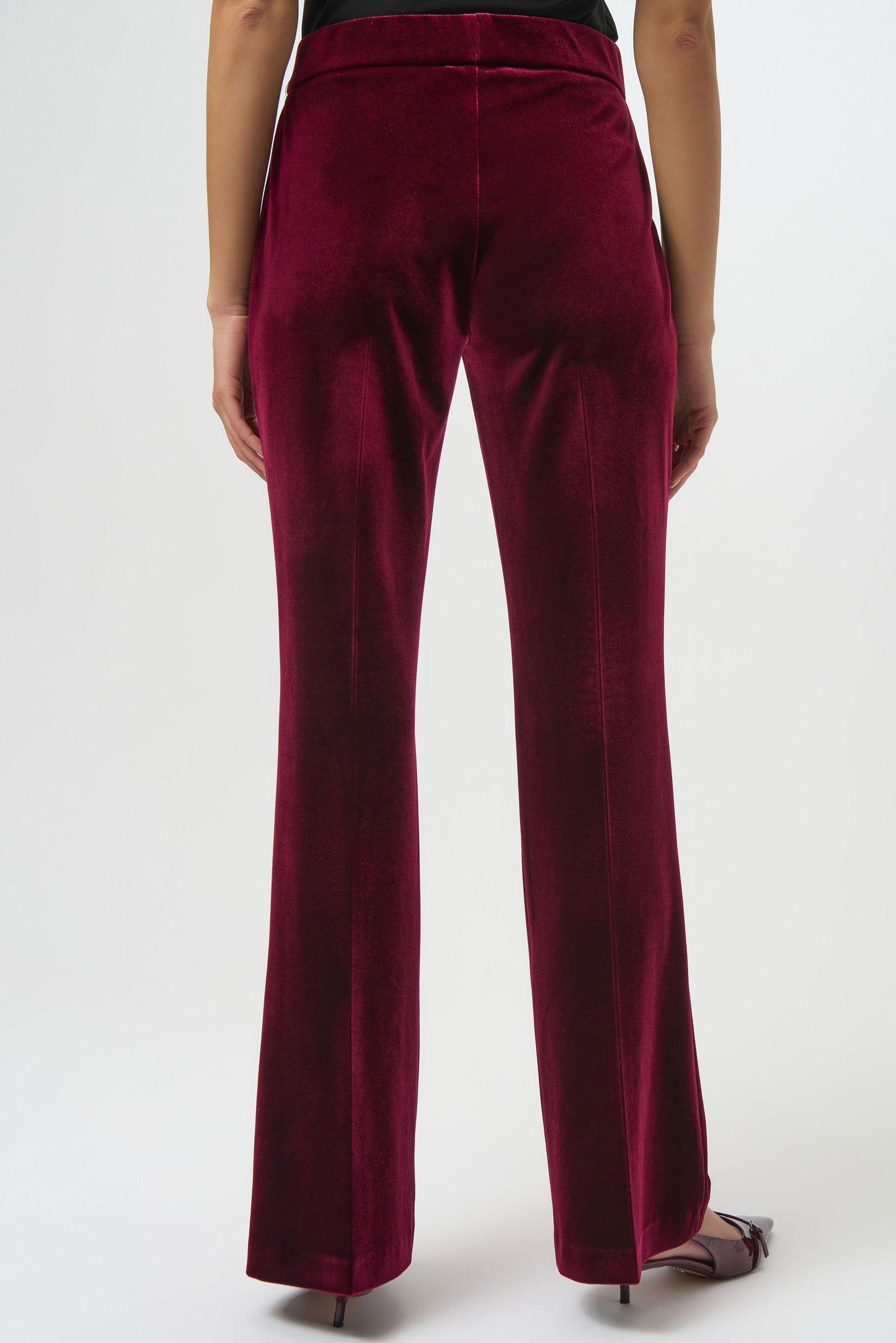 JOSEPH RIBKOFF Velvet Flared Pull-On Pants 254195