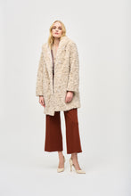 Joseph Ribkoff - Faux Cream Fur Reversible Coat 243903