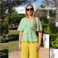 Aisling lime blouse