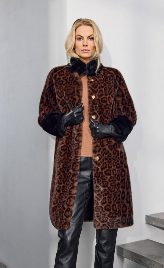 Micha Leopard Print coat 32863