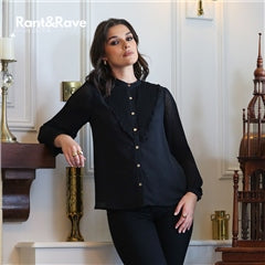 Louella black blouse