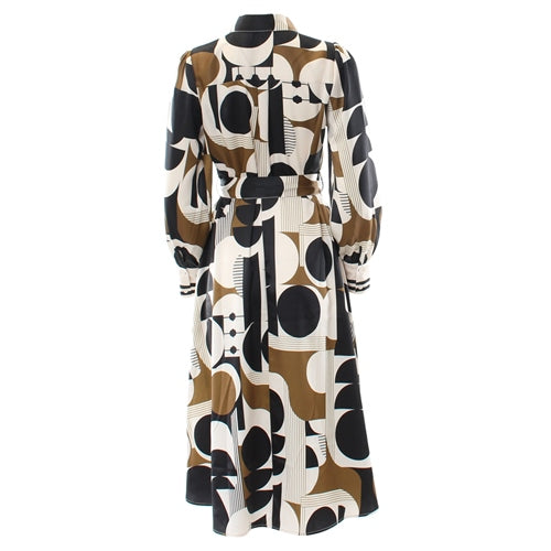 Cyra shirt dress black / cream