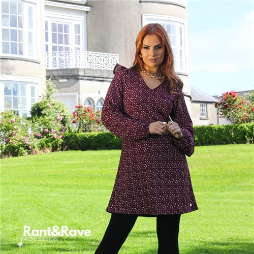 Delma burgundy dress