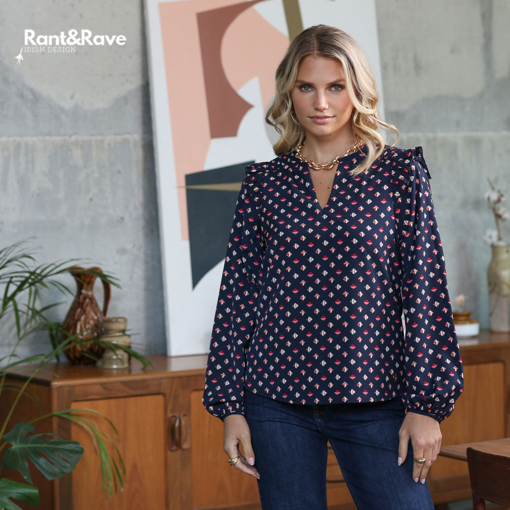 Rant & Rave Taya Top Navy.