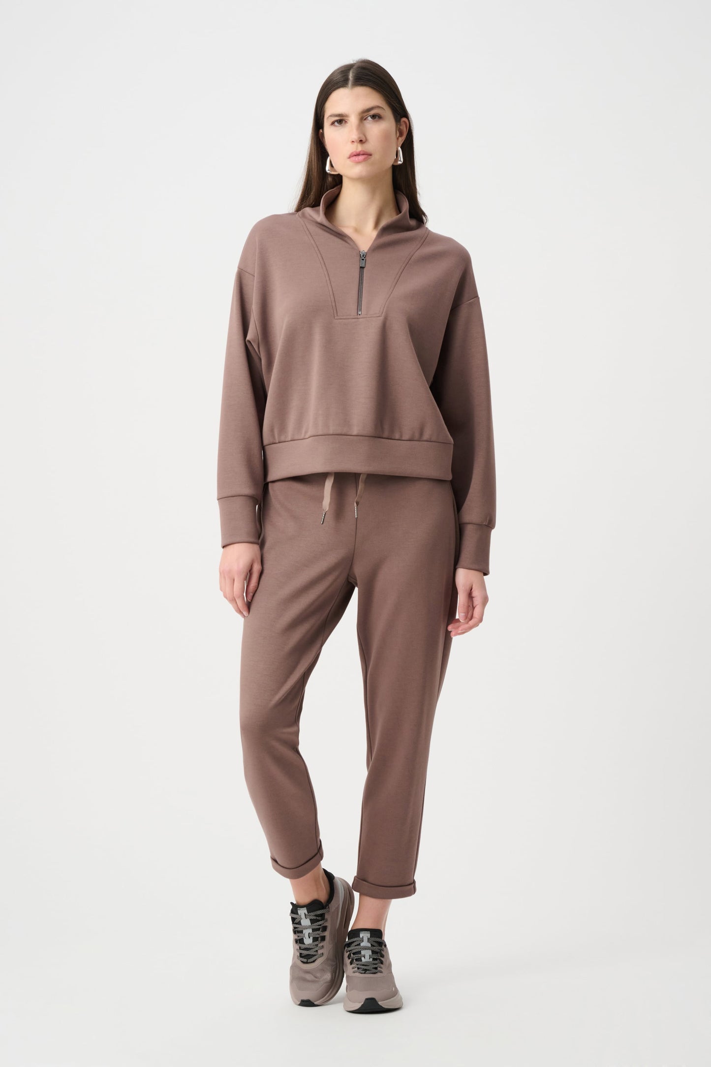 JOSEPH RIBKOFF Scuba Jersey Pull-On Jogger Pants With Drawstring Waist
261606F26