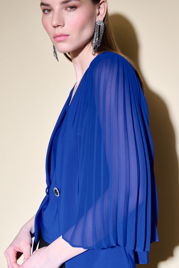 Joseph Ribkoff Two-Piece V-Neck Top – Royal Blue | Style 234720