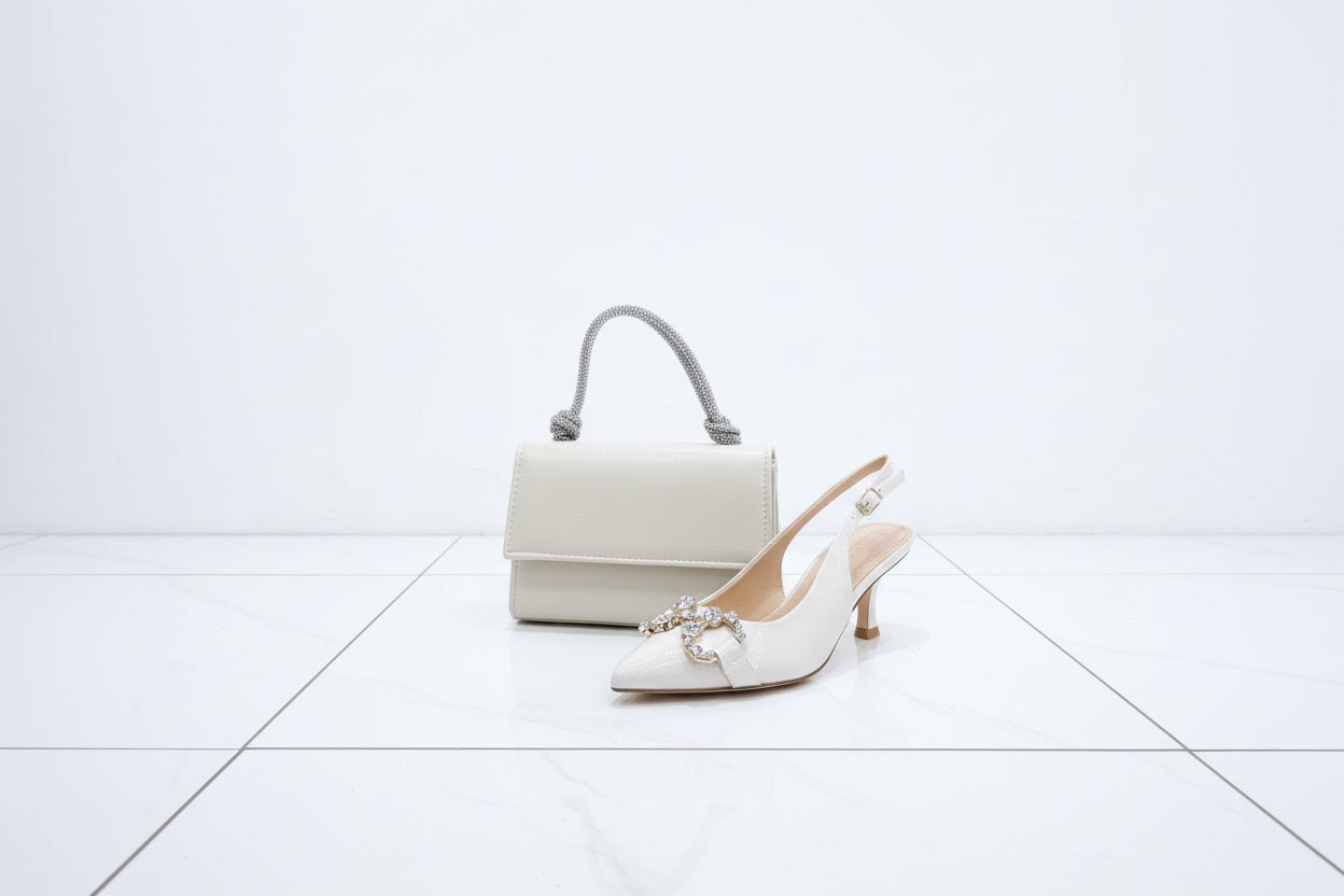 Sorento Cottonwood cream dimond heel