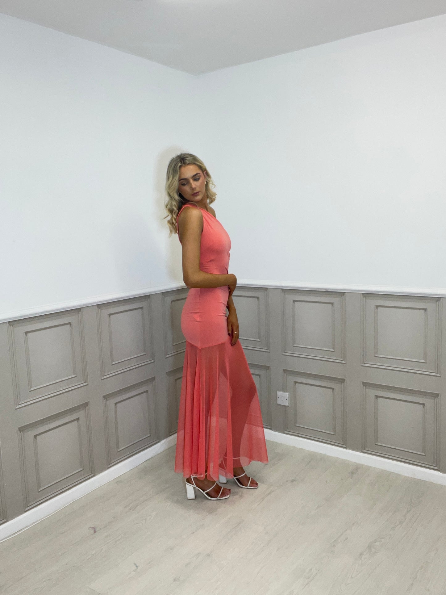 Ciara coral dress