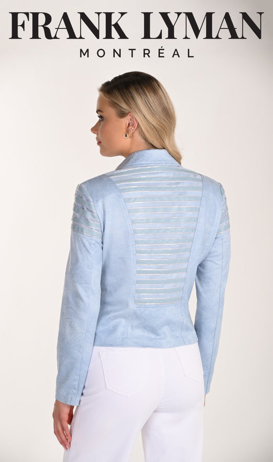 Frank Lyman Zip Front Jacket – Style 266592 soft blue