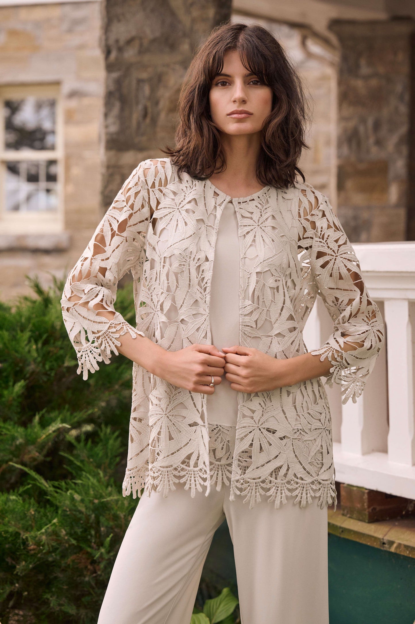 JOSEPH RIBKOFF 262096 Guipure Lace Straight Cover-Up