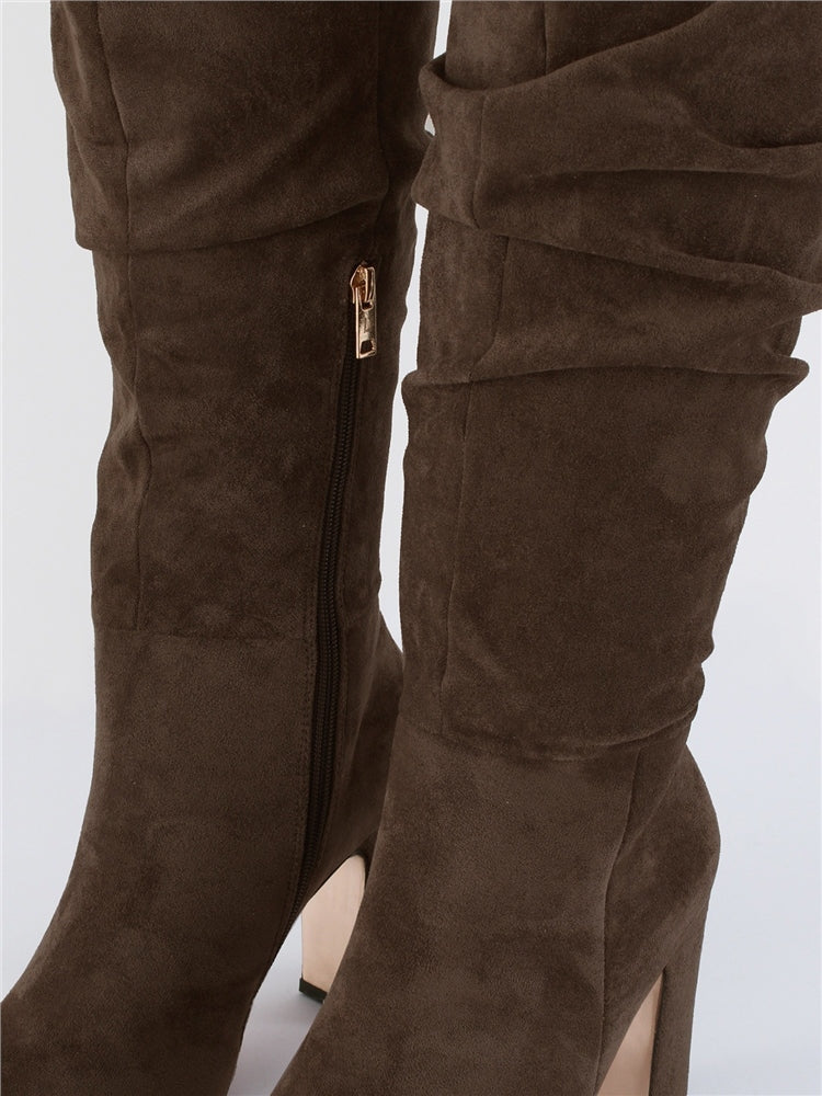 UNA HEALY Famous friend slouch boot in brown