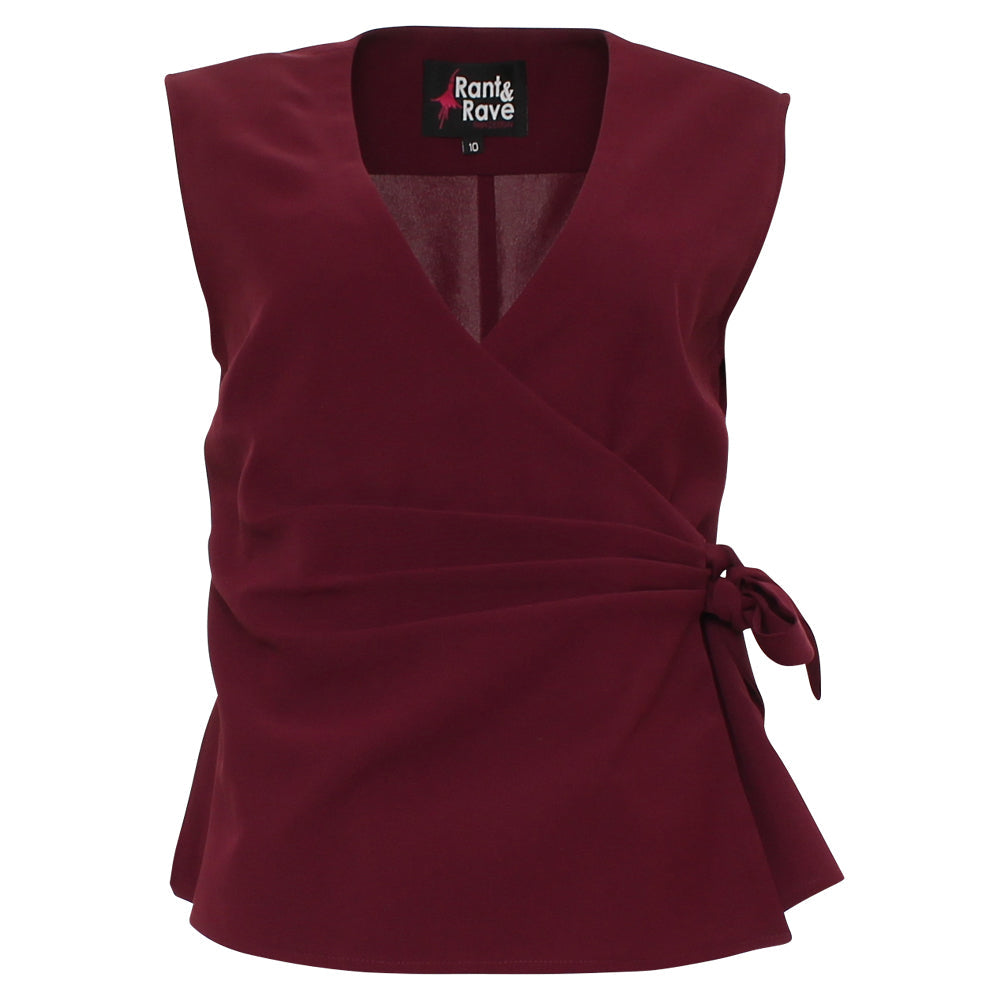Rant & Rave Zabrina Waistcoat Cranberry