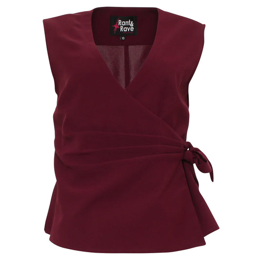 Rant & Rave Zabrina Waistcoat Cranberry