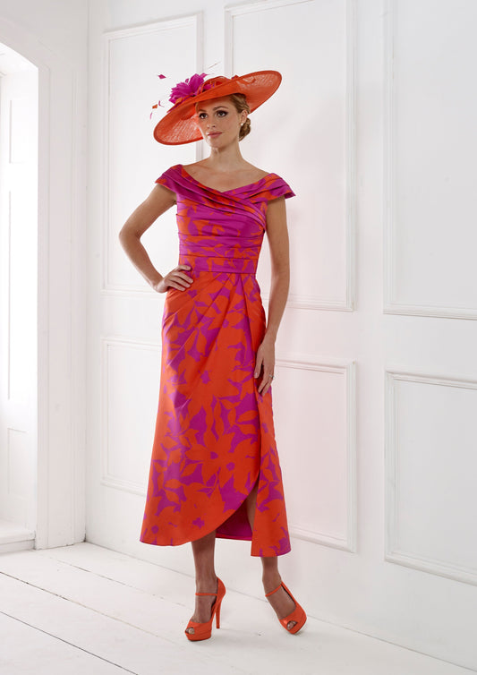 Irresistible dress berry/orange