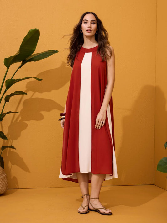 ⸻

Argiddo Colour Block Midi Dress