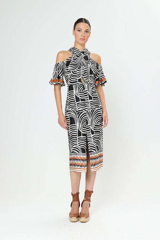 Arggido Black/white with a small design of orange..