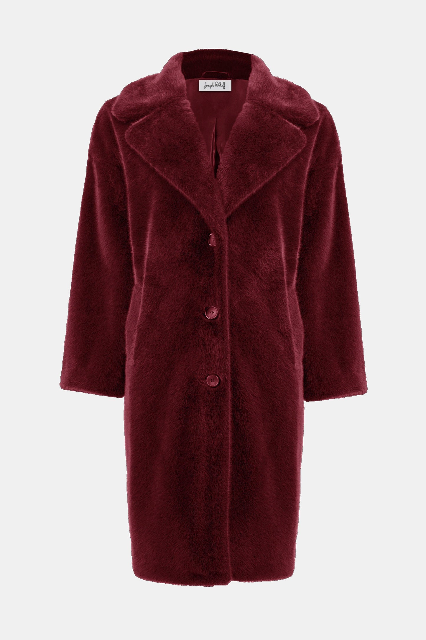 Faux Fur Straight Coat
243902F25