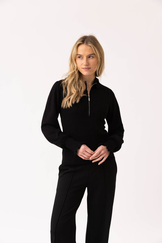 Marble Soft Knit Half Zip Sweater – Style 8015, Colour 101