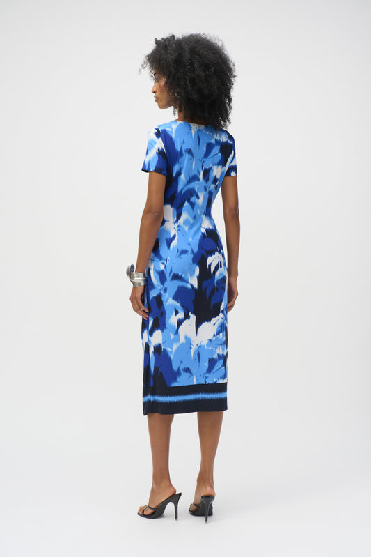 Silky Knit Tropical Print Sheath Dress
252179