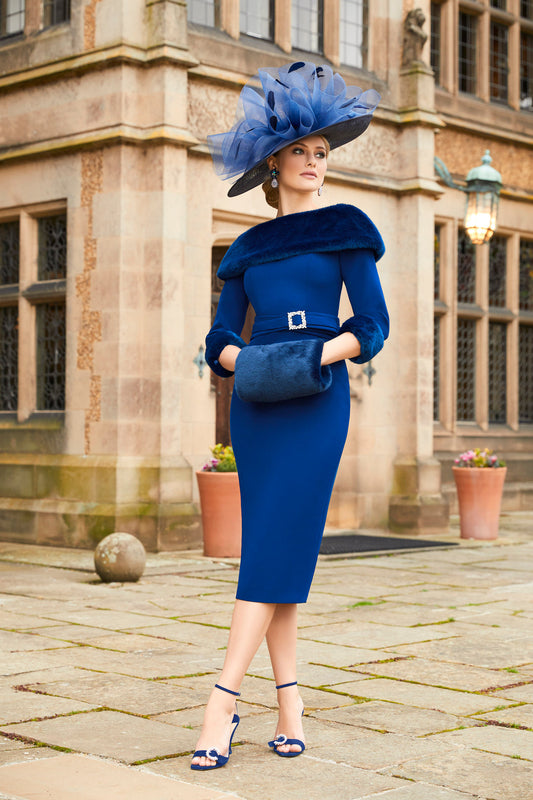 Navy Veni Infantino dress No collar or hand mit.. SALE no exchange or refund.