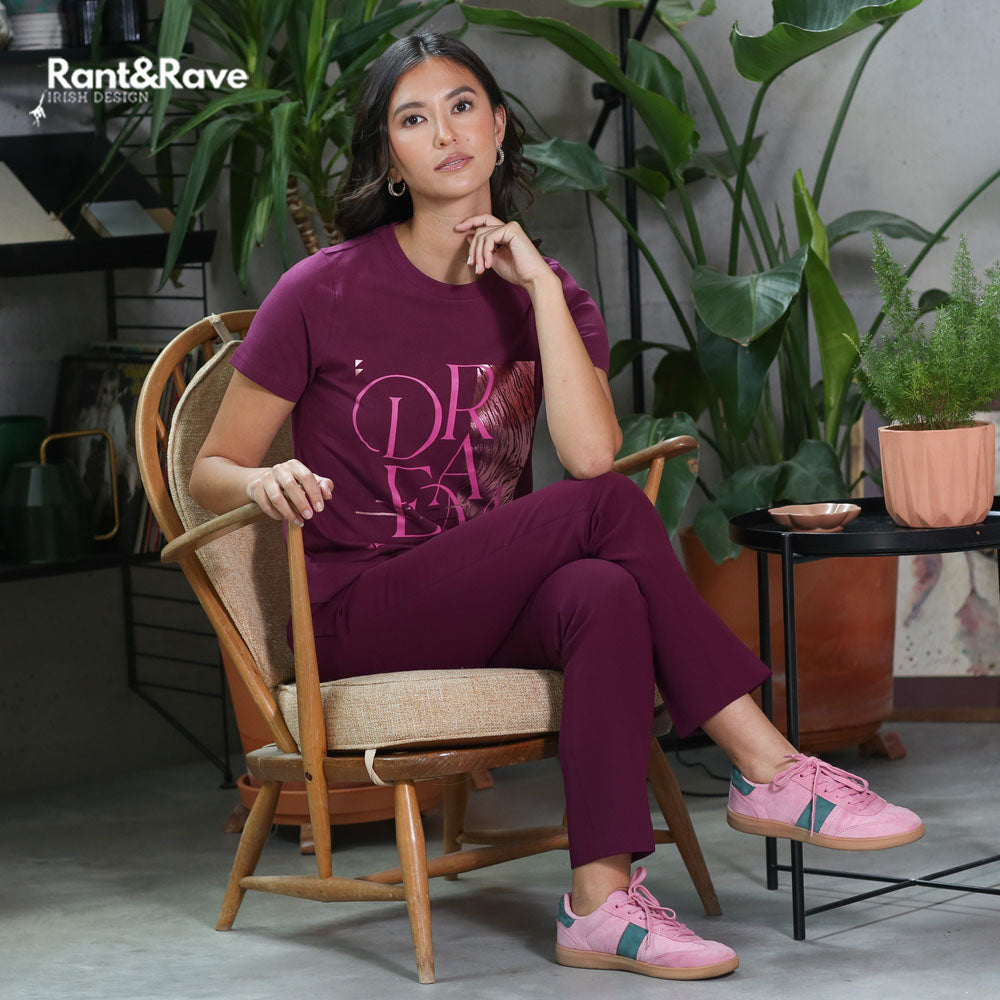 Rant & Rave Bella Straight Leg Trouser Cranberry