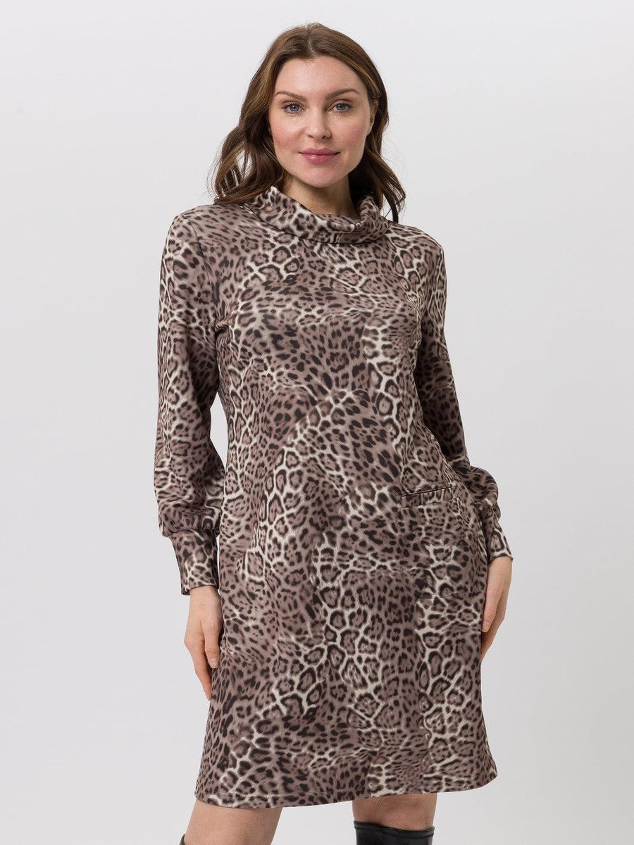 TUZZI leopard print tunic dress