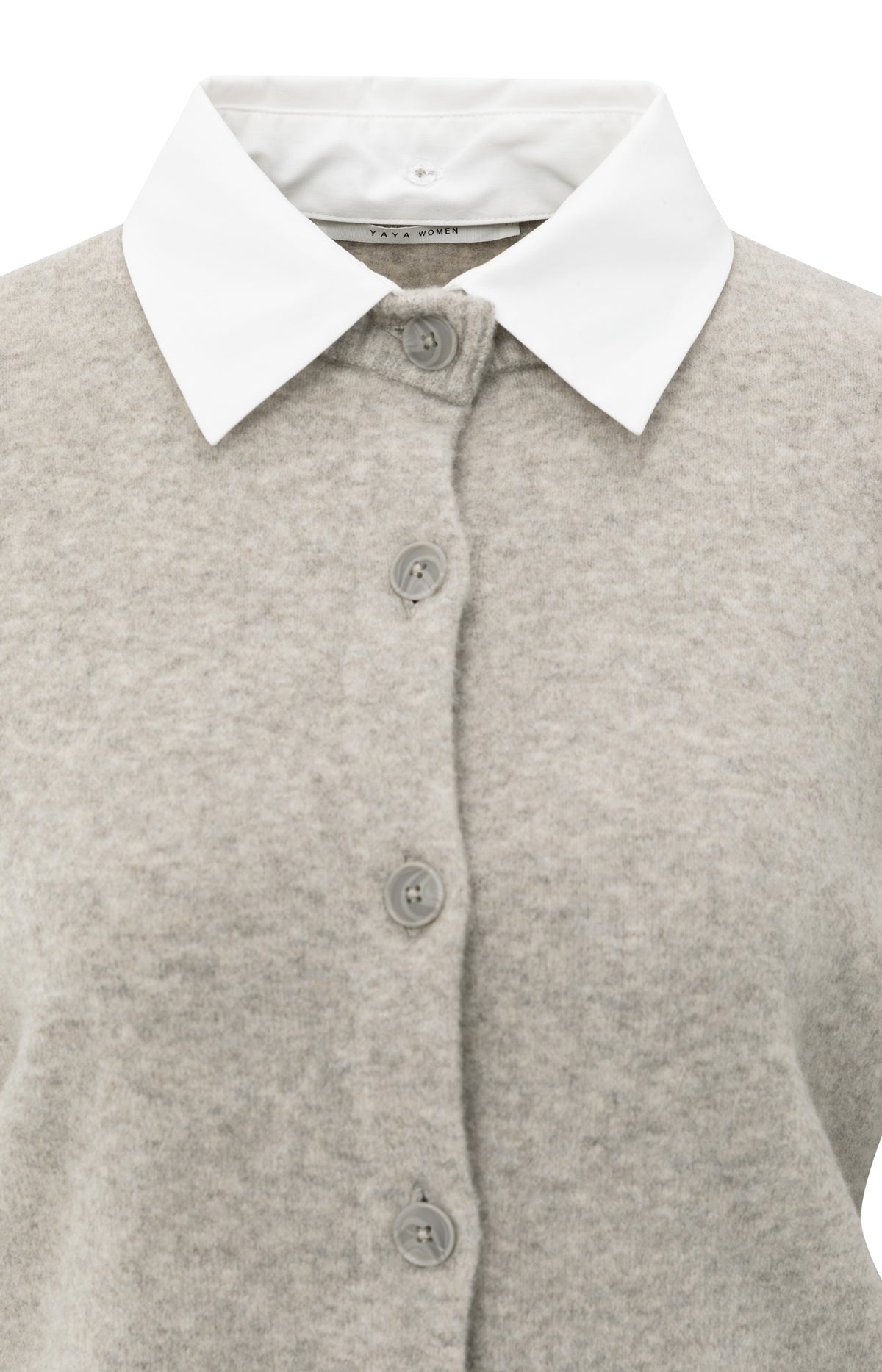 YaYa Cardigan with detachable collar and button closure
