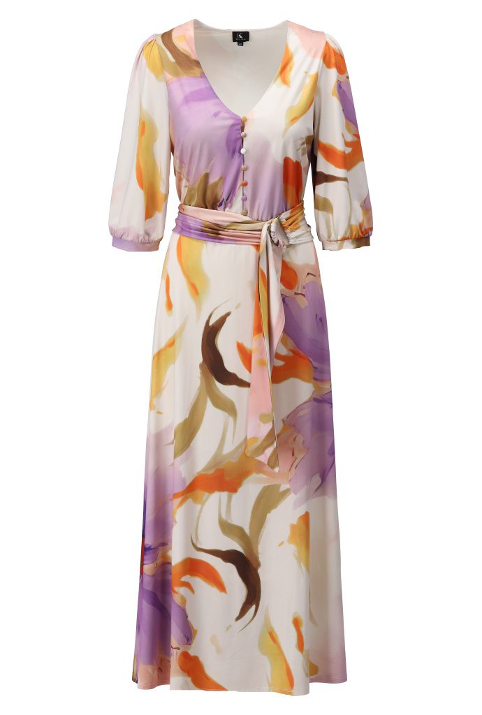 K-Design elegant midi dress in soft colours5