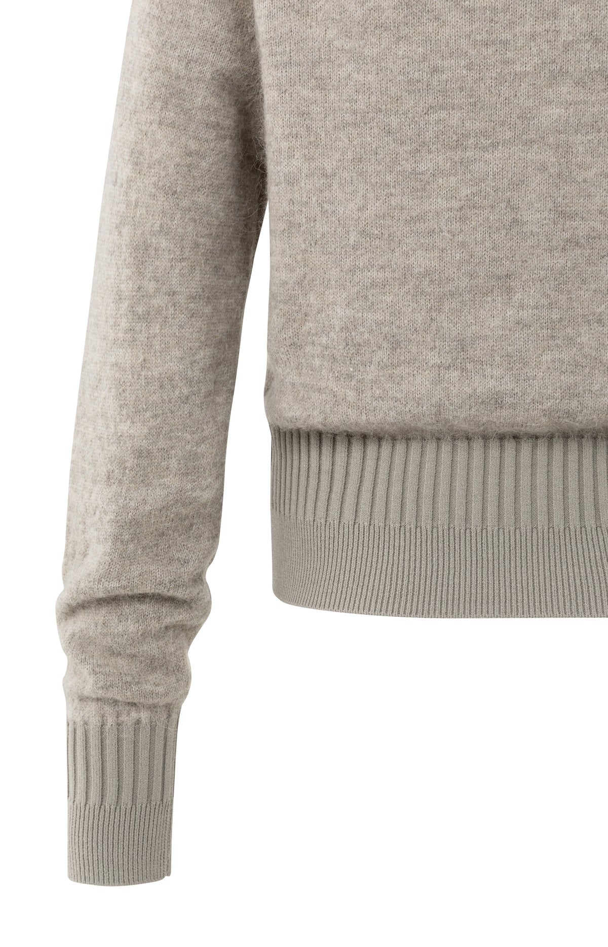 Long sleeve cardigan with double rib details